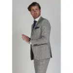 Hugo - Men's Check Grey Blazer Bussiness Office Wear - Image 2