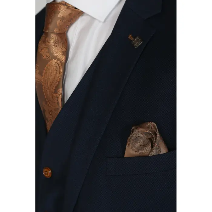 Mayfair- Men's Plain Navy Blazer Weddings & Prom - Image 3