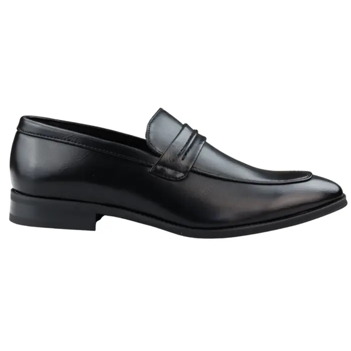 Men's Moccasin Loafers Shoes Leather Lined Slip On Smart Formal Shoe Black Brown - Image 1