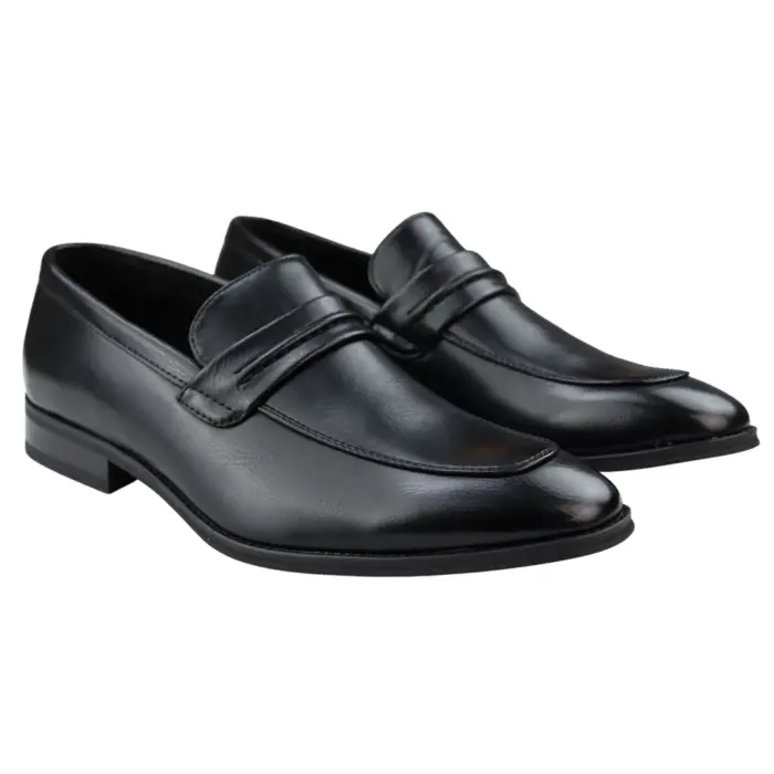 Men's Moccasin Loafers Shoes Leather Lined Slip On Smart Formal Shoe Black Brown - Image 2