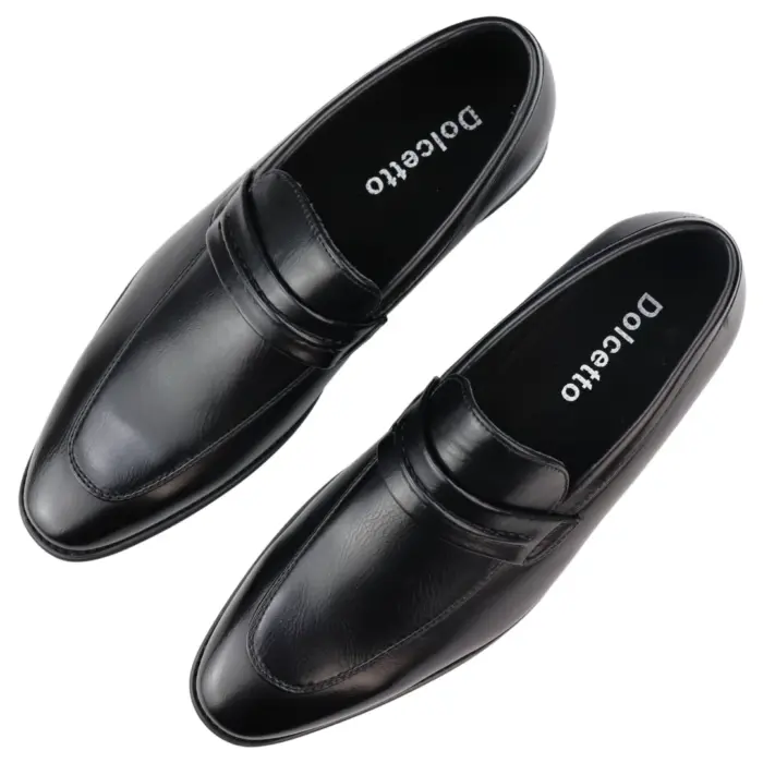 Men's Moccasin Loafers Shoes Leather Lined Slip On Smart Formal Shoe Black Brown - Image 5