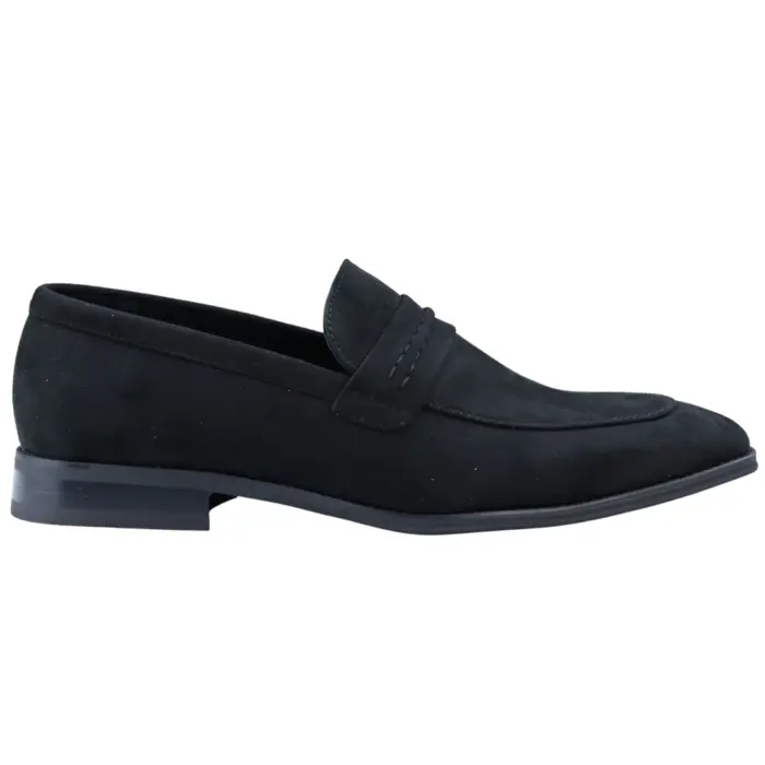 Men's Moccasin Loafers Shoes Leather Lined Slip On Suede Smart Formal Shoe Black Brown - Image 1