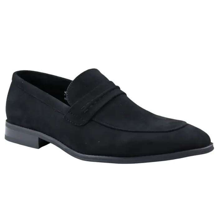 Men's Moccasin Loafers Shoes Leather Lined Slip On Suede Smart Formal Shoe Black Brown - Image 5
