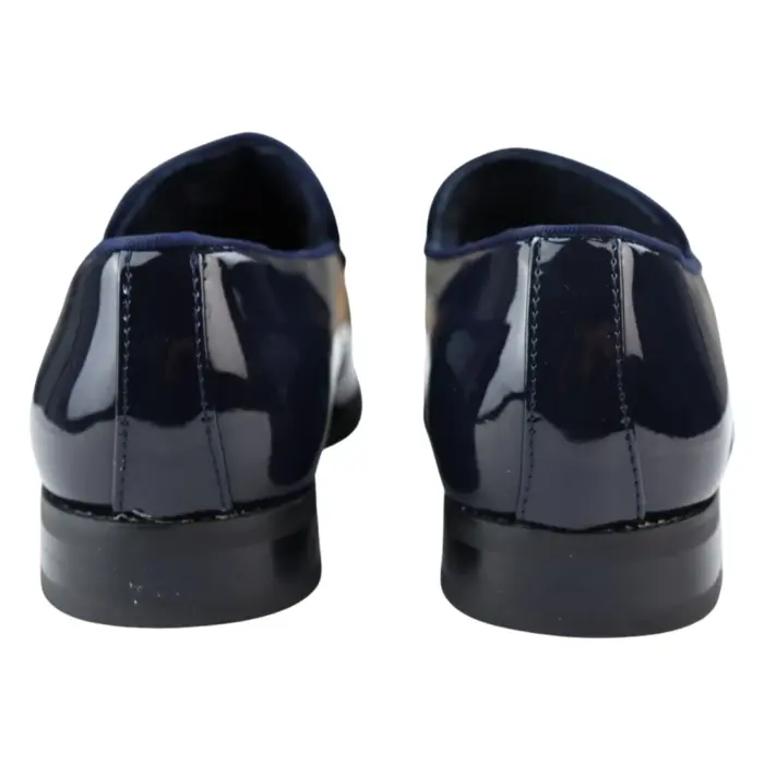 Men's Moccasin Loafers Shoes Leather Lined Slip On Velvet Smart Formal Shoe Black Blue Red - Image 9
