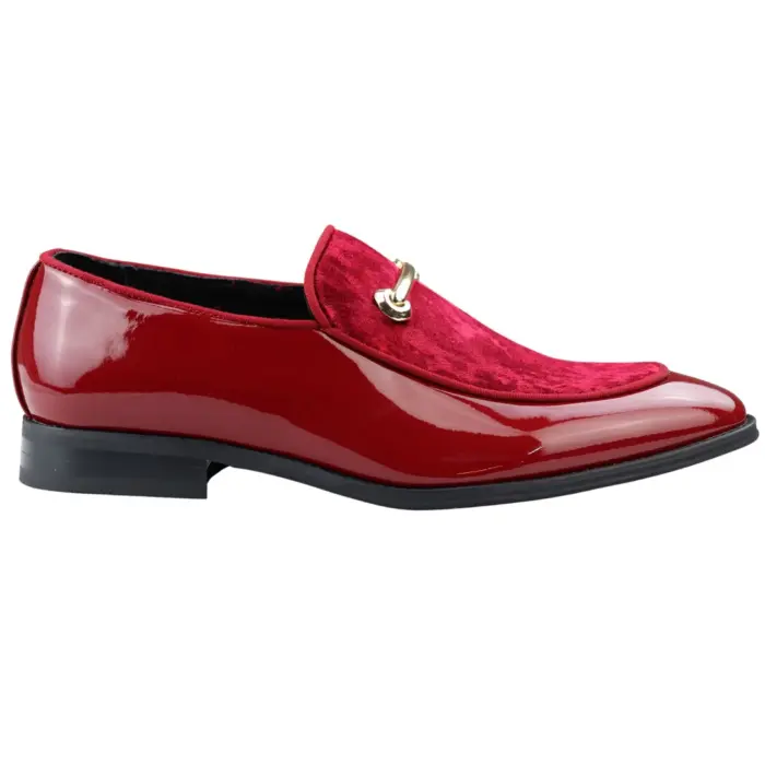 Men's Moccasin Loafers Shoes Leather Lined Slip On Velvet Smart Formal Shoe Black Blue Red - Image 13