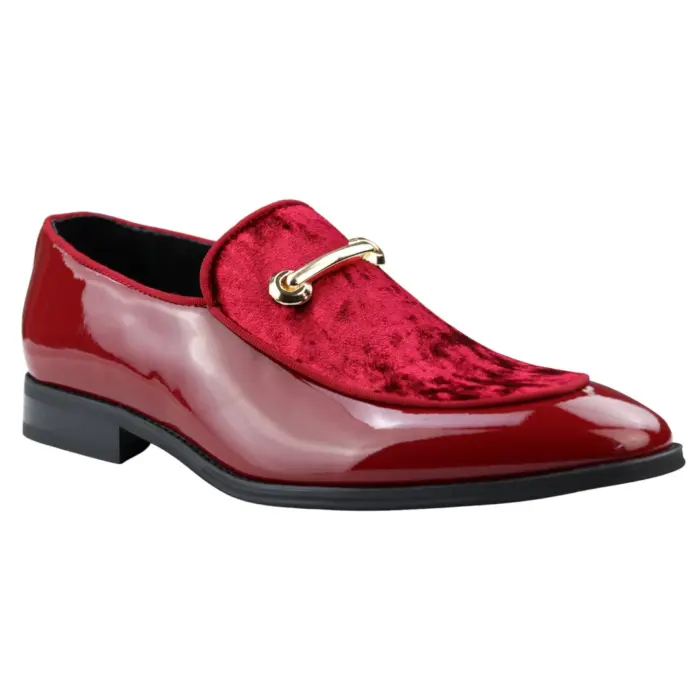 Men's Moccasin Loafers Shoes Leather Lined Slip On Velvet Smart Formal Shoe Black Blue Red - Image 17