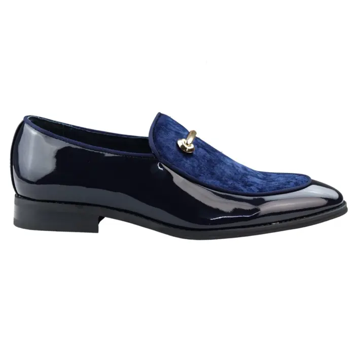 Men's Moccasin Loafers Shoes Leather Lined Slip On Velvet Smart Formal Shoe Black Blue Red - Image 7