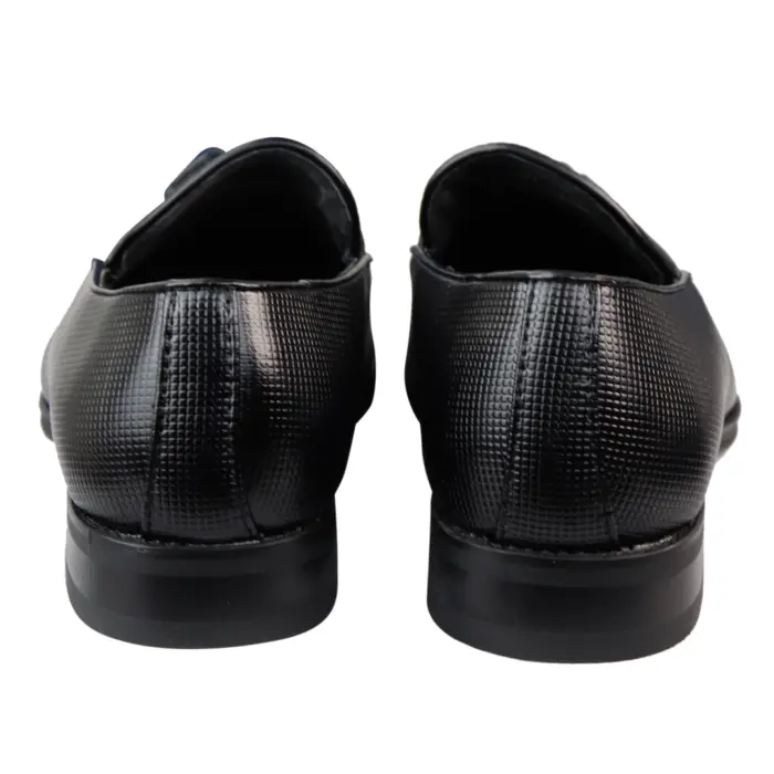 Men's Slip On Black Tassel Loafers Smart Casual Leather - Image 4