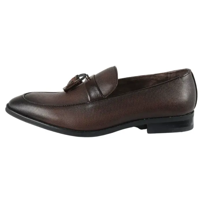 Men's Loafers Shoes Leather Lined Slip On Tassel Formal Shoe - Image 1