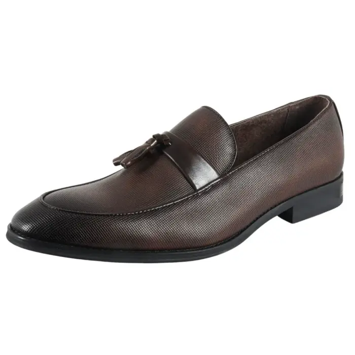 Men's Loafers Shoes Leather Lined Slip On Tassel Formal Shoe - Image 2