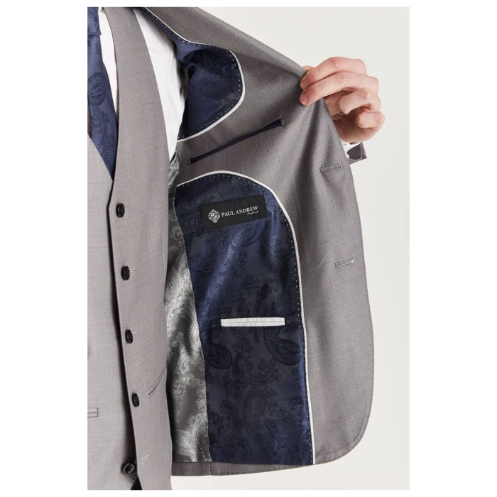 Edward - Men's Grey Tailored Fit Blazer - Image 4