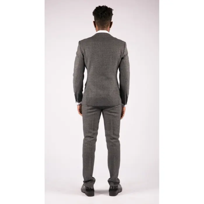 Mens 3 Piece Suit Tweed Check Vintage Retro Tailored Fit 1920s - Image 7