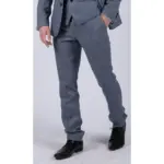 Mens Blue 3 Piece Suit Vintage Navy Tan Check Tailored Fit Classic Gatsby 1920s - Image 8