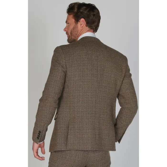 Ralph - Men's Classic Tweed Brown Blazer - Image 3