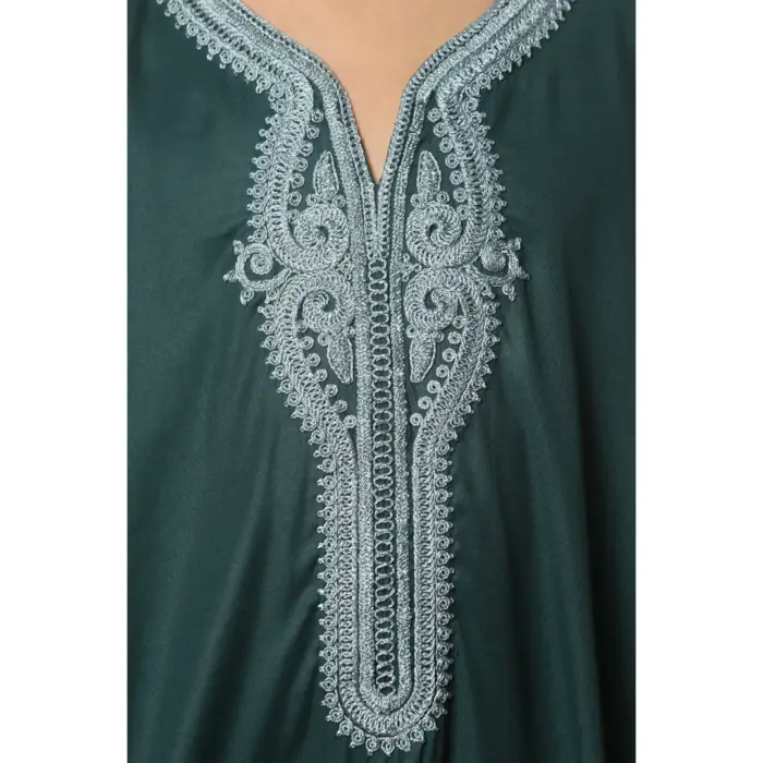 Boys Moroccan Thobe Short Sleeve Gandoura Embroidery Kaftan - Image 12