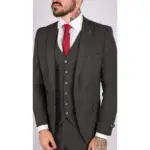 Mens Wool Tweed Suit 3 Piece Authentic 1920s Tailored Fit Classic - Image 4