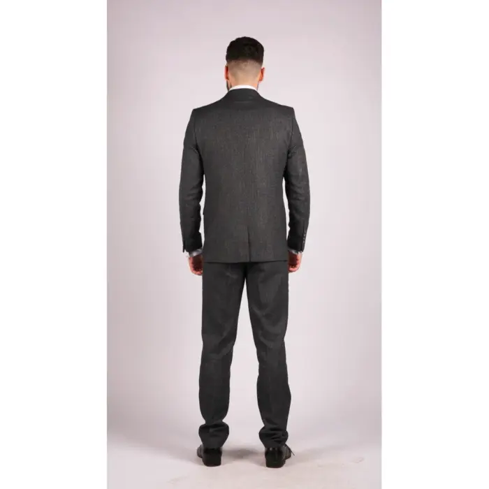 Mens Wool 3 Piece Suit Double Breasted Waistcoat Tweed 1920s - Image 8
