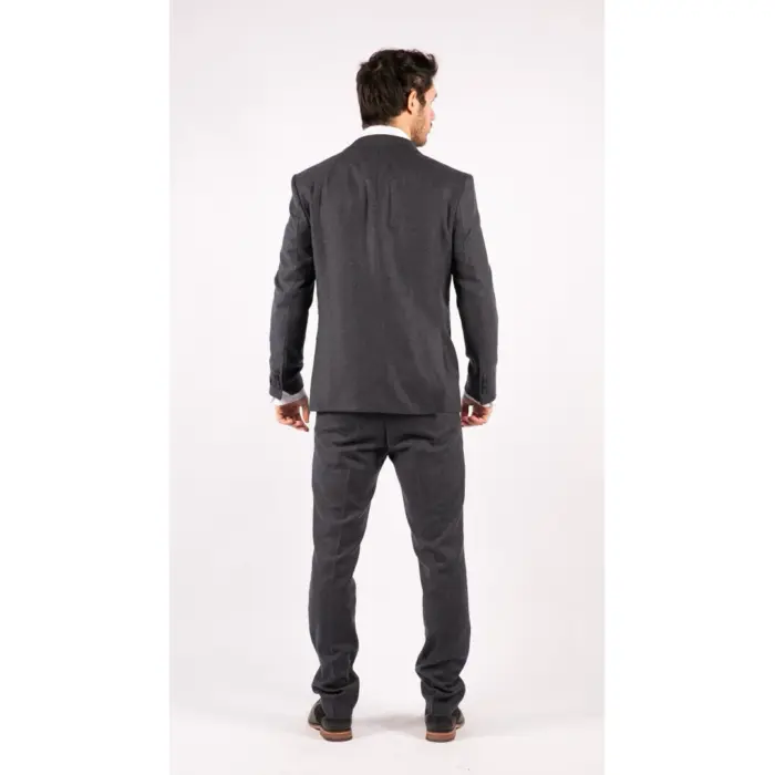Mens 3 Piece Tweed Suit Blue Herringbone Double Waistcoat Classic Vintage Shelby 1920s - Image 8