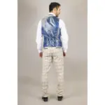 Men's Suit 3 Piece Beige Checked Classic Plaid Tailored Fit Formal Dress - Image 6