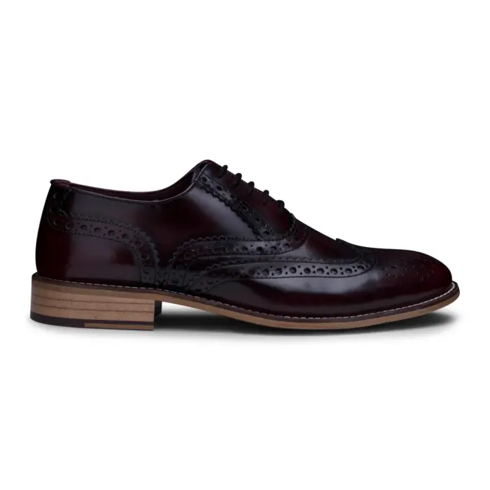 Mens Real Leather Vintage Shoes Brogues 1920s Suede Tweed Laced Shoes Smart Formal - Image 15