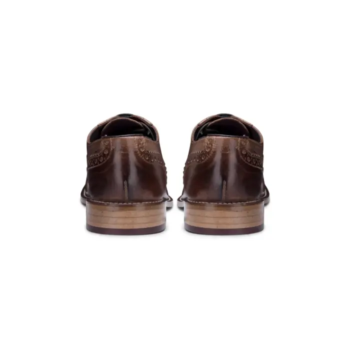 Mens Real Leather Vintage Shoes Brogues 1920s Suede Tweed Laced Shoes Smart Formal - Image 25