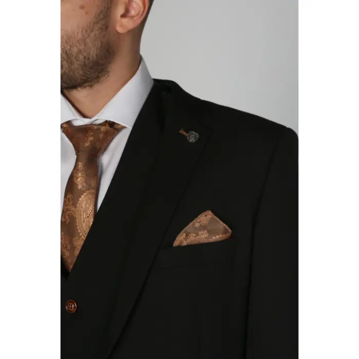 Mayfair- Men's Plain Black Blazer Weddings & Prom - Image 2