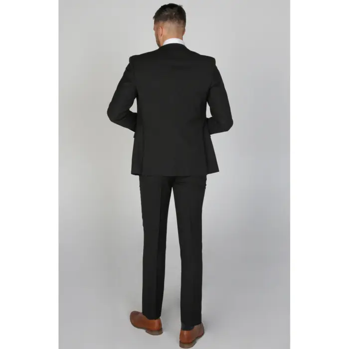Mayfair- Men's Plain Black Blazer Weddings & Prom - Image 3