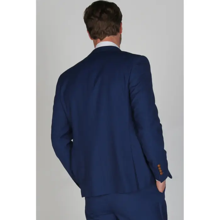 Mayfair- Men's Plain Blue Blazer Weddings & Prom - Image 3