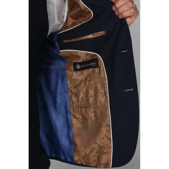 Mayfair- Men's Plain Navy Blazer Weddings & Prom - Image 4
