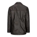Mens Real Leather Jacket Black Smart Casual Classic Blazer Retro Vintage - Image 5