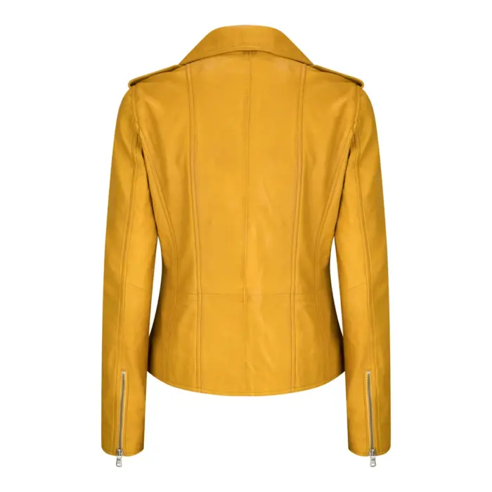 Womens Ladies Real Soft Leather Racing Style Biker Jacket - Image 51