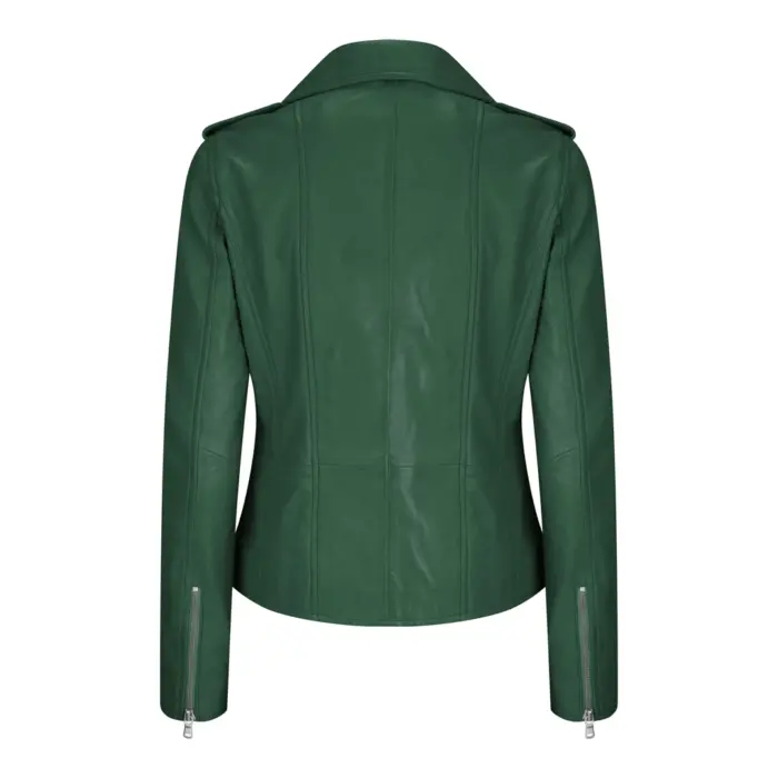 Womens Ladies Real Soft Leather Racing Style Biker Jacket - Image 19