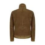 Mens Real Sherling Sheepskin Suede Jacket Brown Tan Vintage Zip Flying Pilot WW2 - Image 6