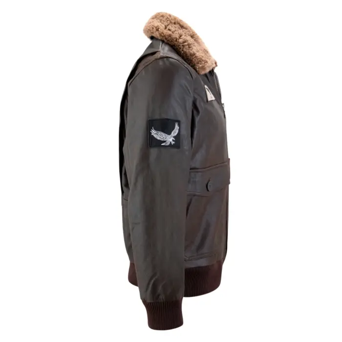 Mens Real Leather US Aviator Air Force Pilot Flying Bomber Jacket - Image 12