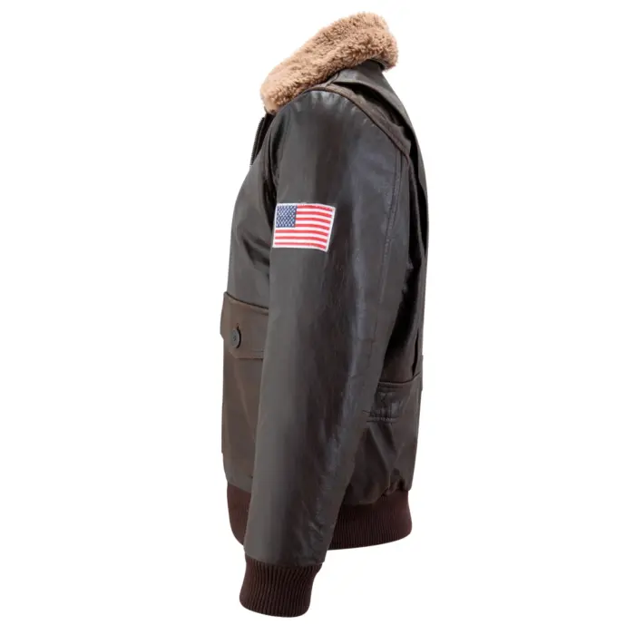 Mens Real Leather US Aviator Air Force Pilot Flying Bomber Jacket - Image 13