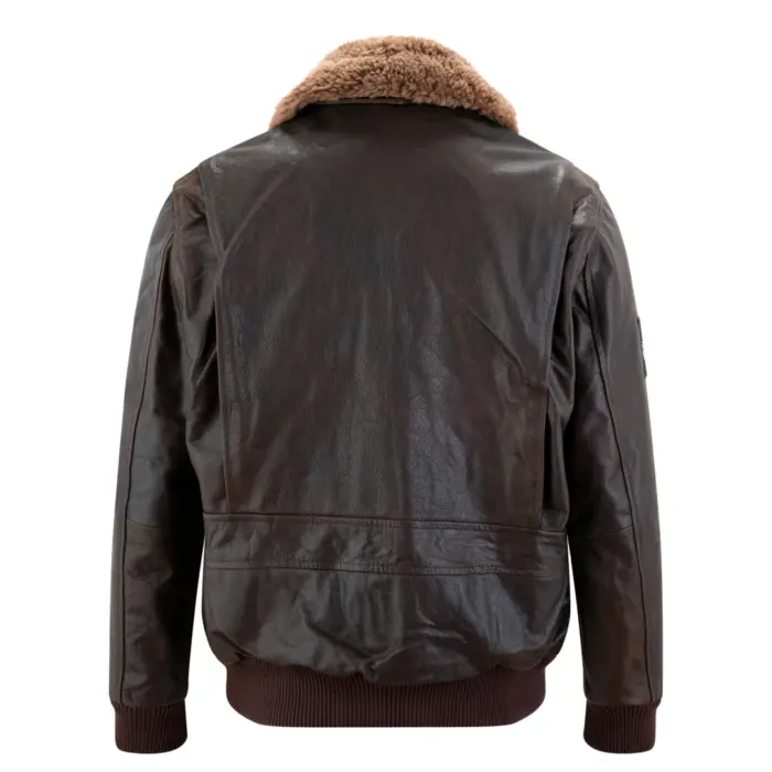 Mens Real Leather US Aviator Air Force Pilot Flying Bomber Jacket - Image 14