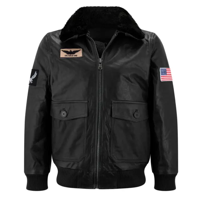 Mens Real Leather US Aviator Air Force Pilot Flying Bomber Jacket - Image 2