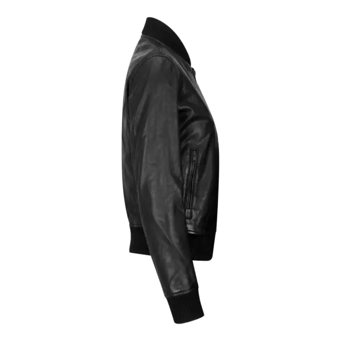 Womens Genuine Leather Bomber Jacket Real Leather Casual Varsity Vintage Casual - Image 2
