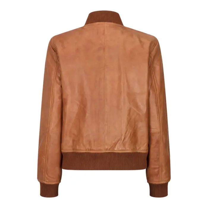 Womens Genuine Leather Bomber Jacket Real Leather Casual Varsity Vintage Casual - Image 9