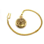 Mechanical Skeleton Open Face Pocket Watch - Image 2