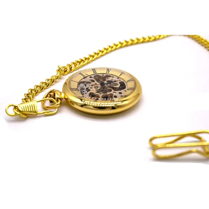 Mechanical Skeleton Open Face Pocket Watch - Image 3