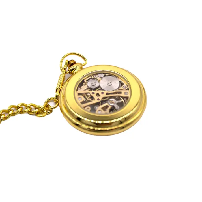 Mechanical Skeleton Open Face Pocket Watch - Image 4