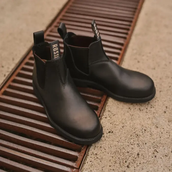 Booma 607 - Black Leather Chelsea Boots - Image 2