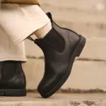 Booma 607 - Black Leather Chelsea Boots - Image 3