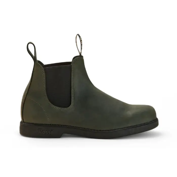 Booma 607 - Olive Green Leather Chelsea Boots - Image 1