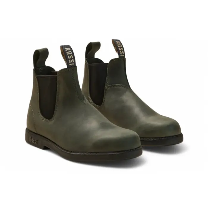 Booma 607 - Olive Green Leather Chelsea Boots - Image 4