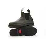 Booma 607 - Olive Green Leather Chelsea Boots - Image 5