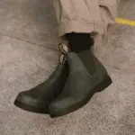 Booma 607 - Olive Green Leather Chelsea Boots - Image 2