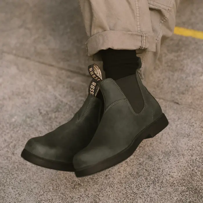 Booma 607 - Olive Green Leather Chelsea Boots - Image 2