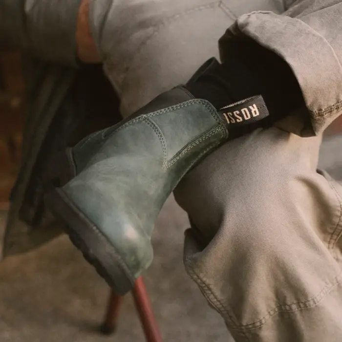 Booma 607 - Olive Green Leather Chelsea Boots - Image 3